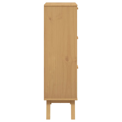 Zapatero Olden Madera Maciza De Pino Marrón 55x35x120 Cm / Vetonek_4