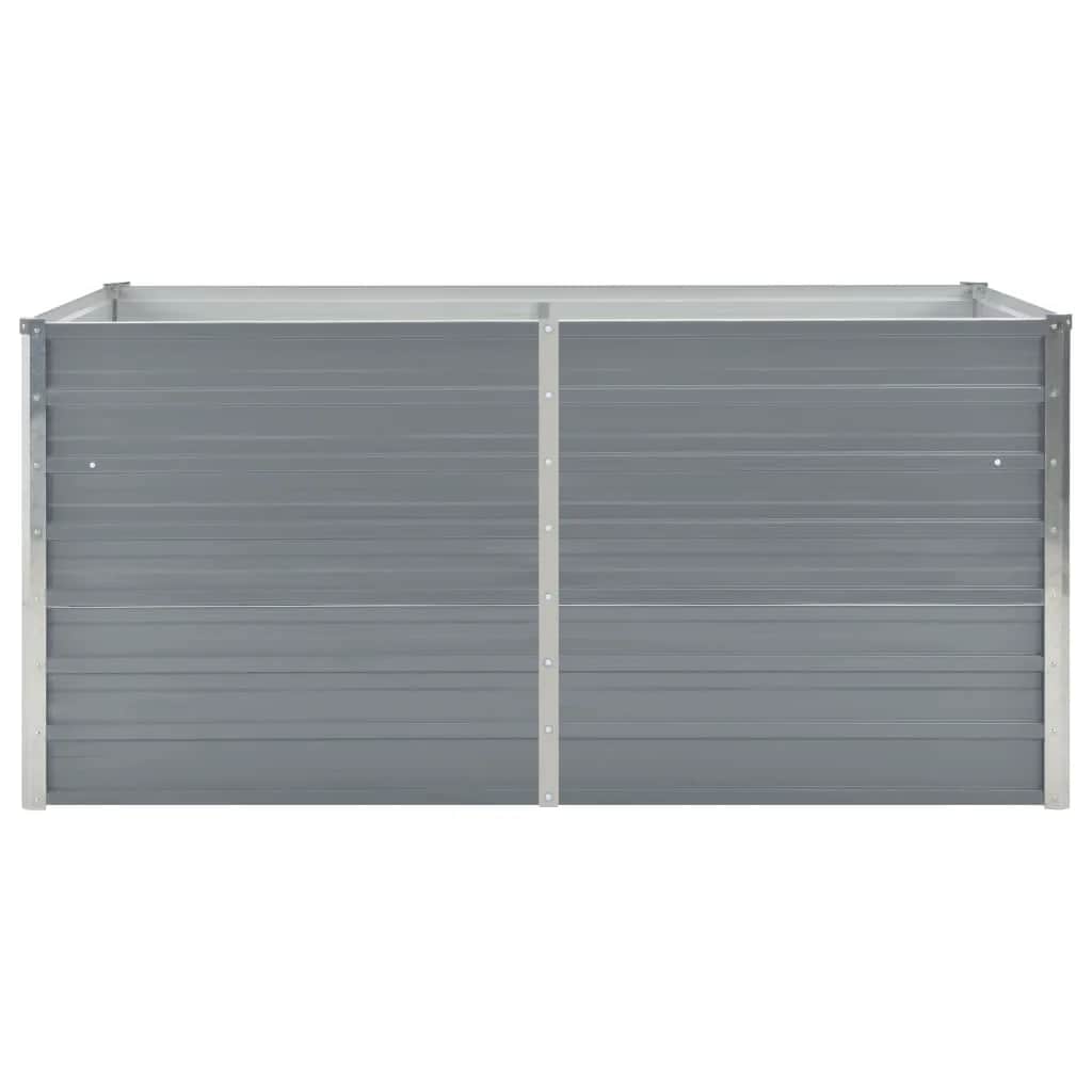 Jardinera Elevada De Acero Galvanizado Gris 160x80x45 Cm_2
