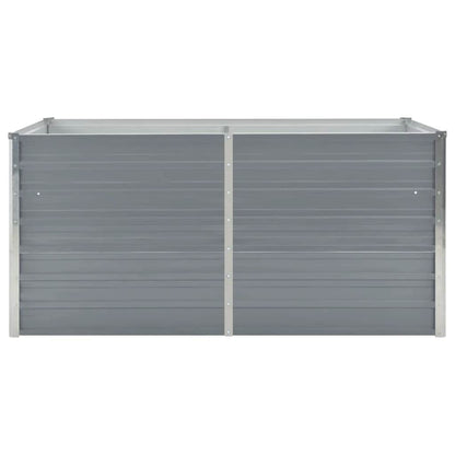 Jardinera Elevada De Acero Galvanizado Gris 160x80x45 Cm_2