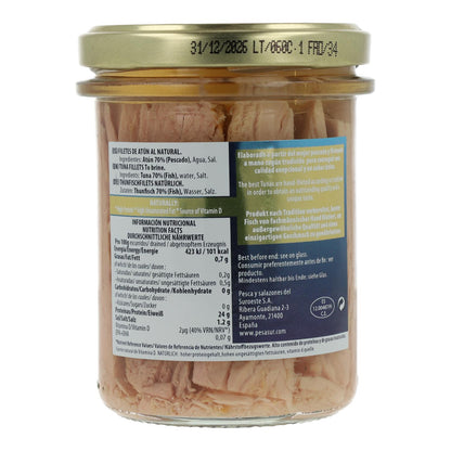 Pesasur Filetes de Atum Natural Pote 195g