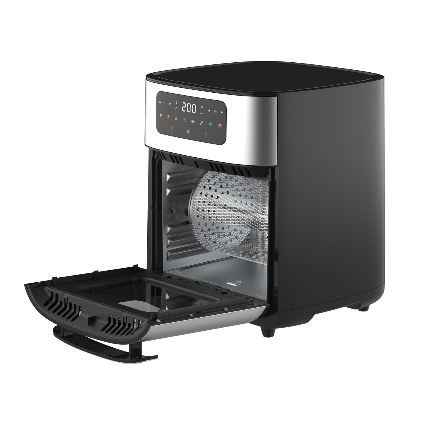 Freidora De Aire 10l Masterpro Rocket 1000 Con Ventana, Led Táctil Y 9 Programas_0