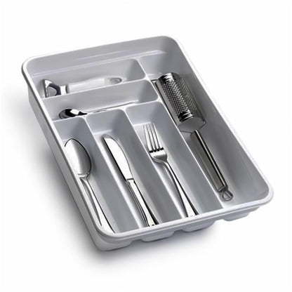 Cubertero Plastico Para Cajon. Color Plata 40x30x7 Cm.