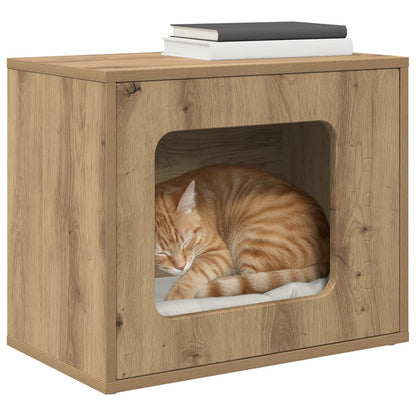 Casa Para Gatos Roble Artesanal 51 X 30 X 42,5 Cm_2