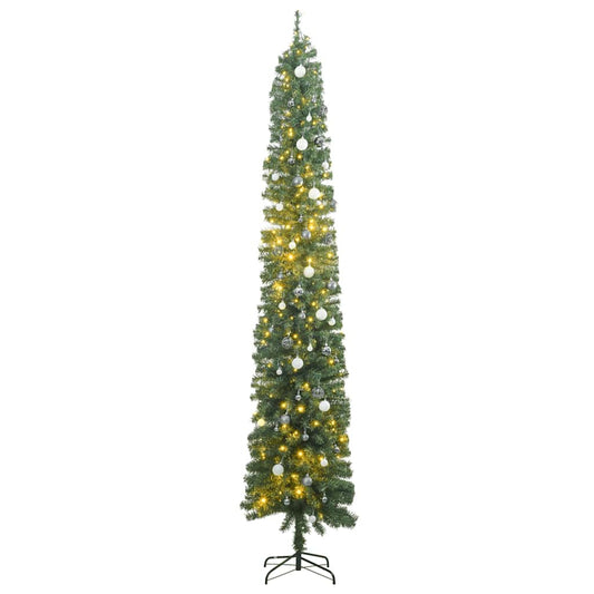 Vidaxl Árbol De Navidad Estrecho Con 300 Led Y Bolas 270 Cm_0