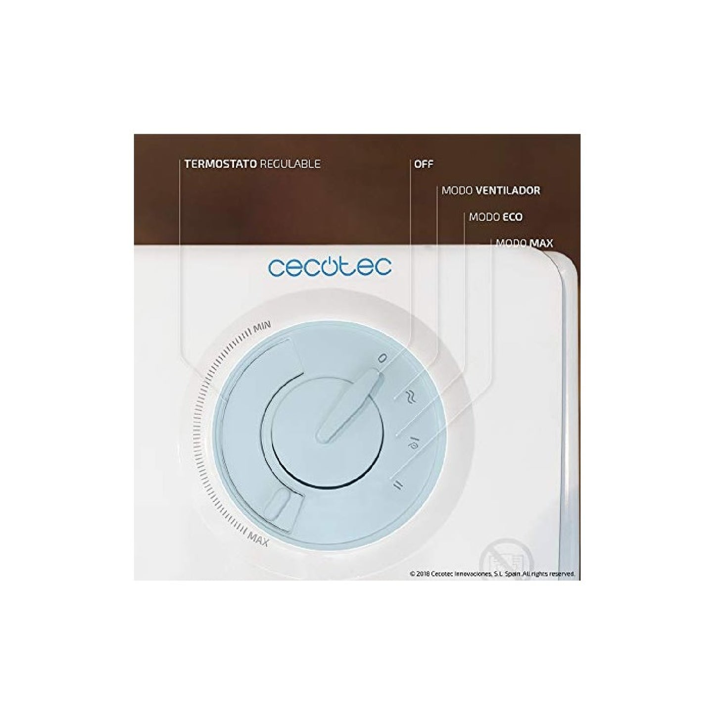 Calefactor Baño Cerámico Ready Warm 6200 Ceramic Sky. 2000 W, Termostato Regulable, 3 Modos, Protección Sobrecalentamiento Y Antivuelco, 20 M2_1