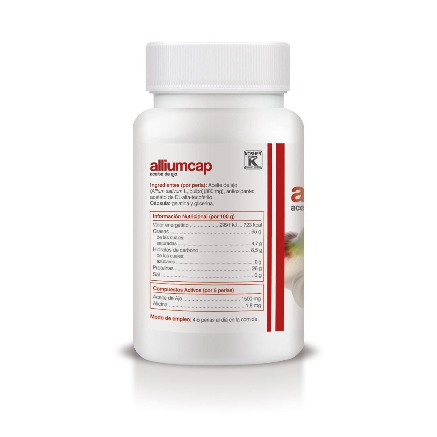 Óleo de alho Alliumcap Soria Natural, 150 pérolas