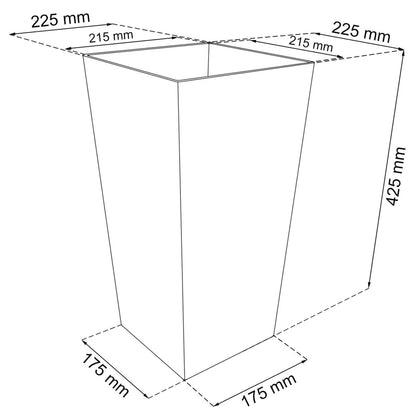 Juego De Macetas Rato: 26,6 Litros, 64 Litros, Y Jardinera Rectangular 17 Litros Color Antracita_4