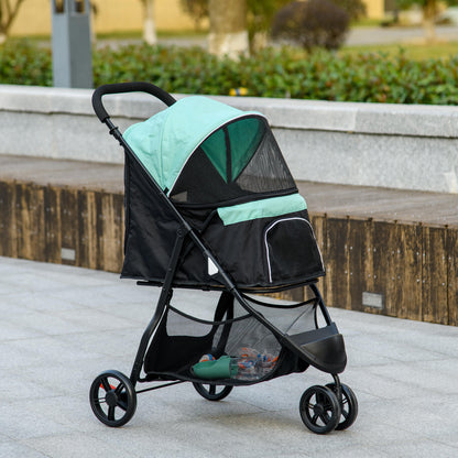 Pawhut Carrito Para Perros Plegable Con Cesta De Almacenaje 80,5x51,5x100 Cm_1
