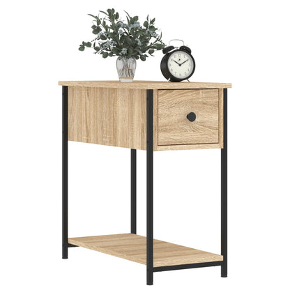 Mesita De Noche Madera De Ingeniería Roble Sonoma 30x60x60 Cm_1