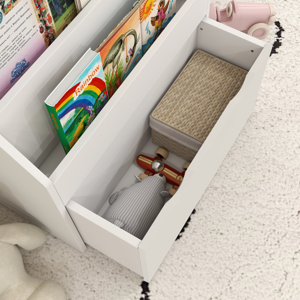 Estante De Brinquedos Aiyaplay Mdf Branco 62,5x30x70 Cm 311-075v80wt_3