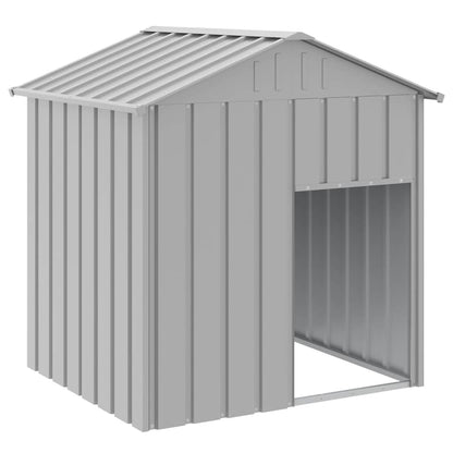 Caseta Perros Tejado Acero Galvanizado Gris Claro 117x103x123cm_0