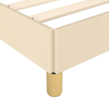 Estructura De Cama Con Cabecero De Tela Color Crema 120x200 Cm / Vetonek_1