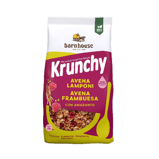 Muesli Barnhouse de aveia crocante, framboesa e aronia, 375 g