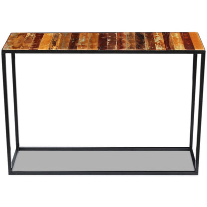 Mesa Consola De Madera Maciza Reciclada 110x35x76 Cm_4