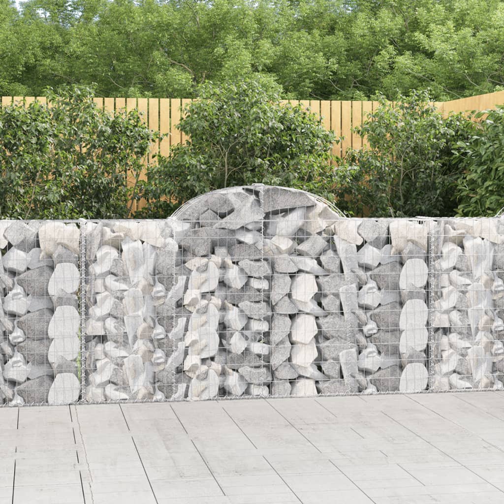 Cestas De Gaviones 8 Uds Forma De Arco Hierro 200x30x100/120 Cm_1