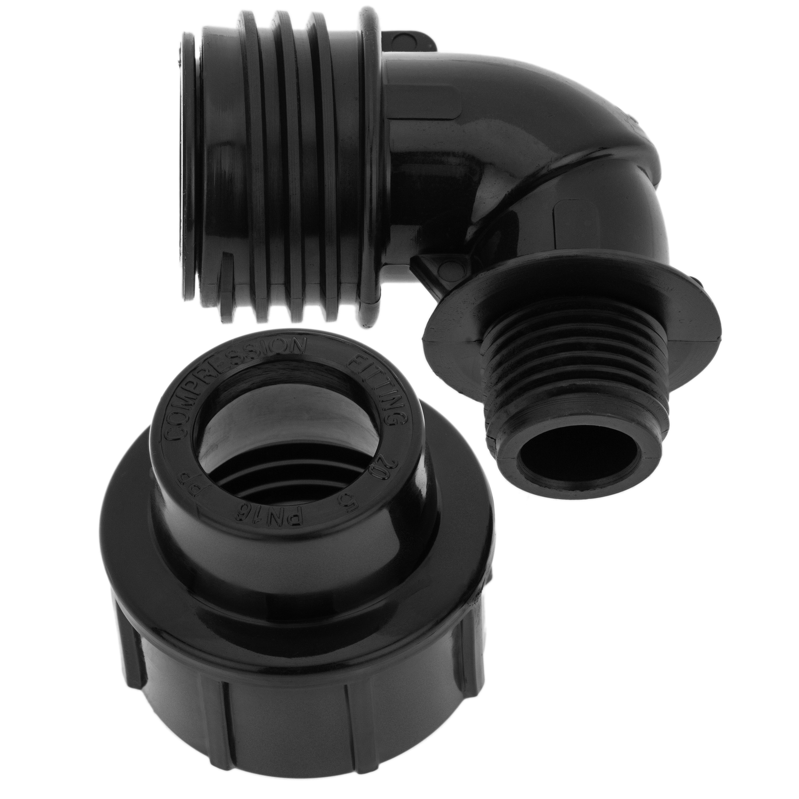 Pack De 5 Unidades Terminal De Rosca Macho Acodado De Polietileno 25 Mm X 3/4“ Para Sistema De Riego_2
