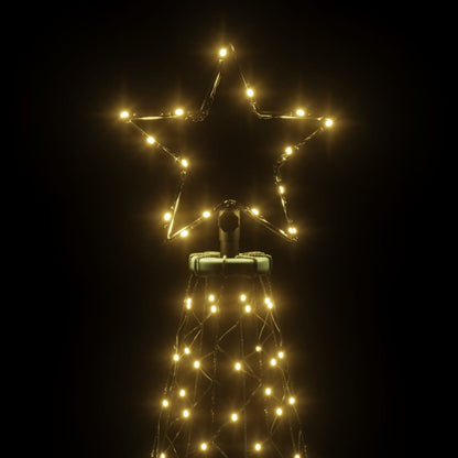 Vidaxl Árbol De Navidad Con Pincho 200 Led Blanco Cálido 180 Cm_4