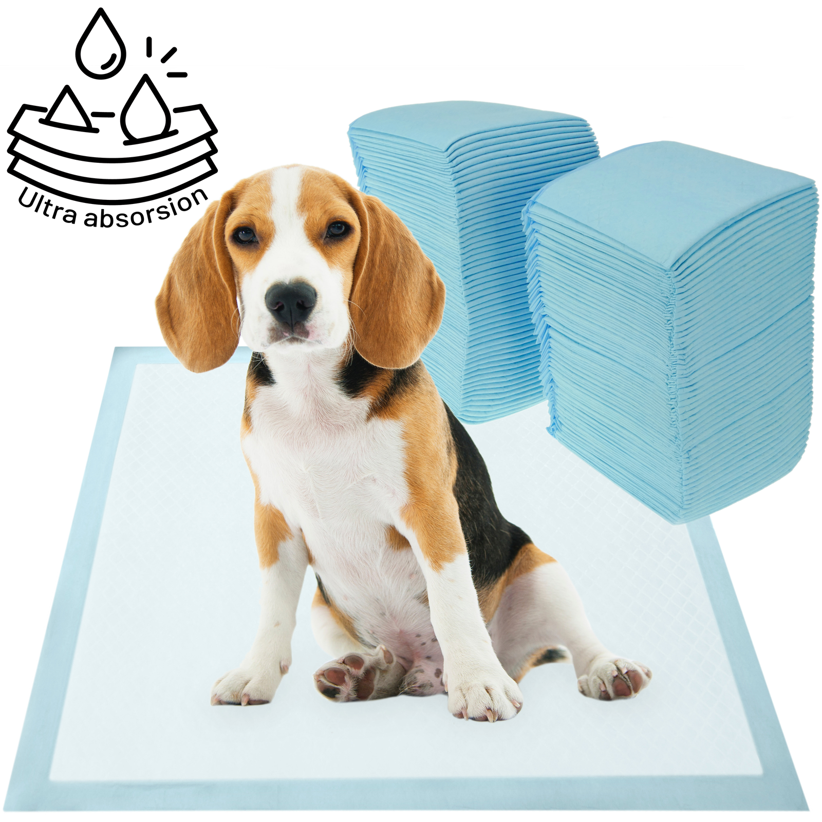 100 Empapadores Super Absorbentes De 33 X 45 Cm. Toallas De Entrenamiento Para Perros Cachorros_1