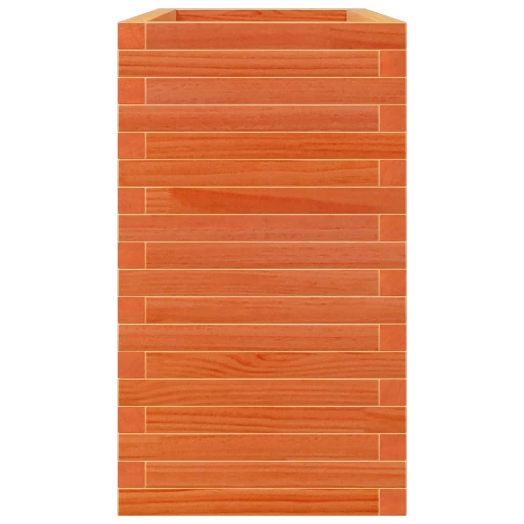 Jardinera Madera Maciza De Pino Marrón Cera 90x40x68,5 Cm_5