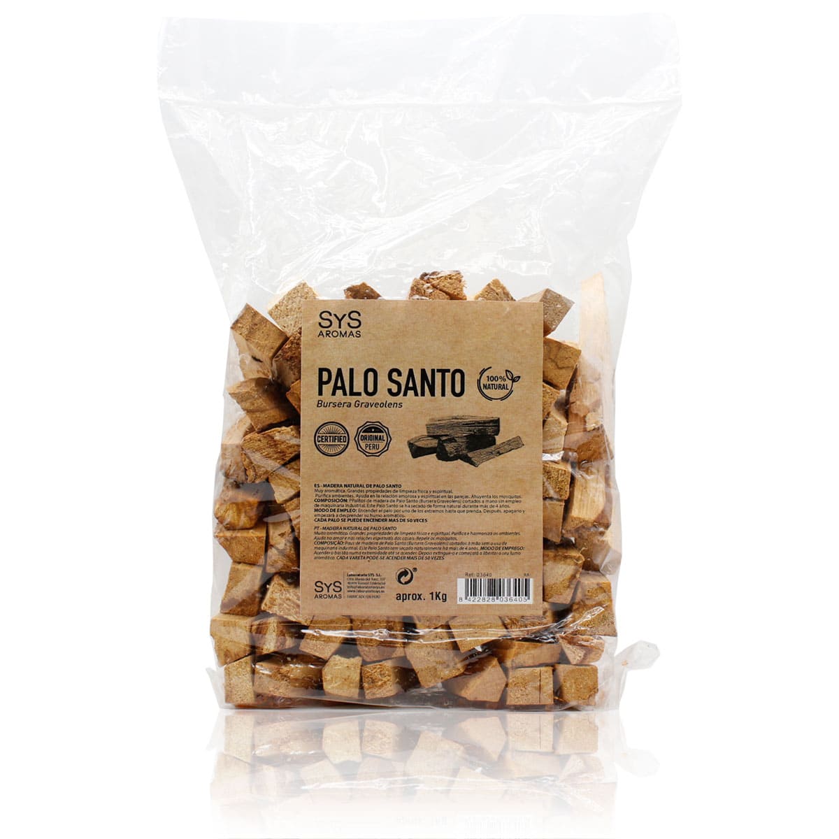 Palo Santo Natural 1 kg SYS Aromas | Madera Aromática | Purificación Ambiental | Uso Profesional_0