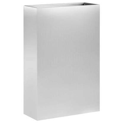 Macetero De Jardín Plateado 50 X 20 X 75 Cm Acero Galvanizado_0