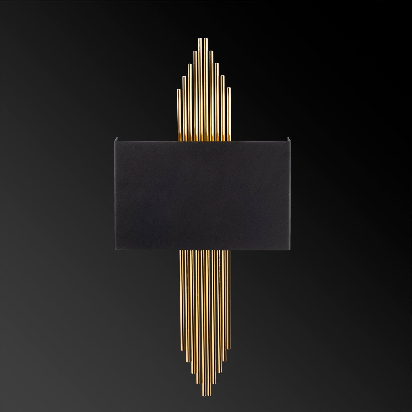 Aplique De Pared Recto, Metal , Negro oro, 75x10x22, Casquillo E 27 Max 40 W_3