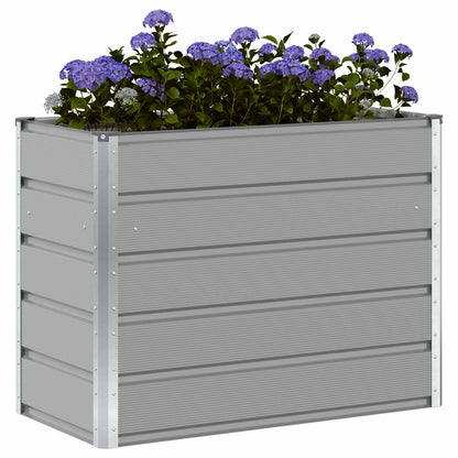 Jardinera Gris Claro 100 X 50 X 77 Cm Acero Galvanizado_2
