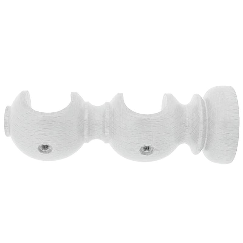 Soporte Madera Liso Abierto Doble 20x118 Mm. Blanco_0