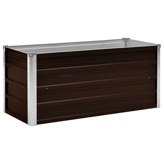 Arriate De Acero Galvanizado Marrón 100x40x45 Cm_0