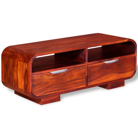 Mesa De Centro De Madera Maciza De Sheesham 90x40x35 Cm_0