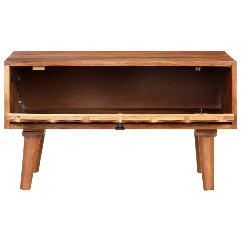 Mesa De Centro De Madera Maciza De Acacia 68x68x38 Cm_1