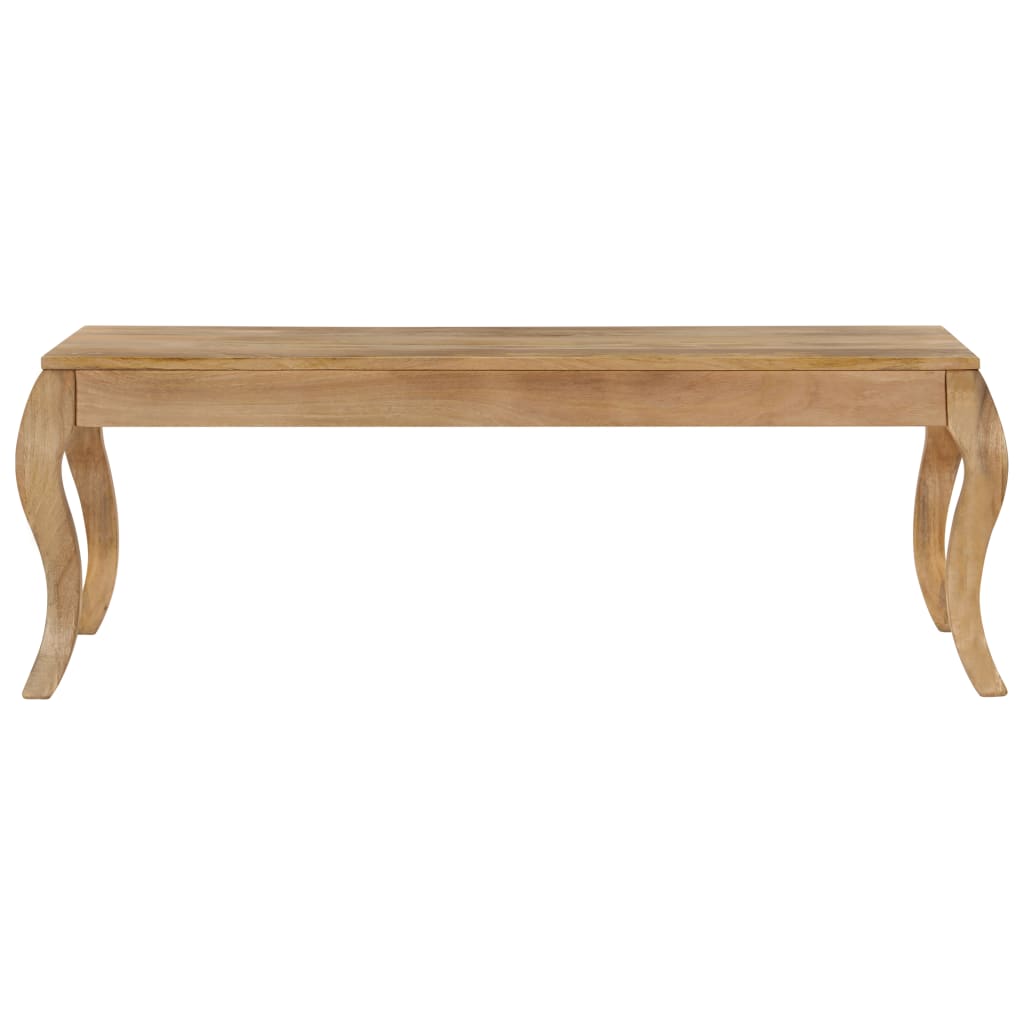 Mesa De Centro De Madera De Mango Maciza 116x66x41 Cm_0