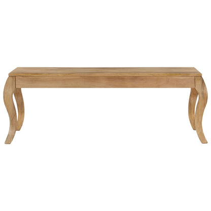 Mesa De Centro De Madera De Mango Maciza 116x66x41 Cm_0
