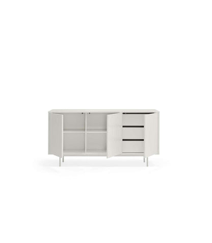 Mueble Aparador Modelo Sierra 3 Puertas 3 Cajones Interiores Acabado Blanco, 159.2cm(ancho_1