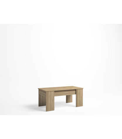 Mesa De Centro Elevable Natur Acabado Natural, 100cm(ancho) 50cm(fondo) 45cm(alto_0