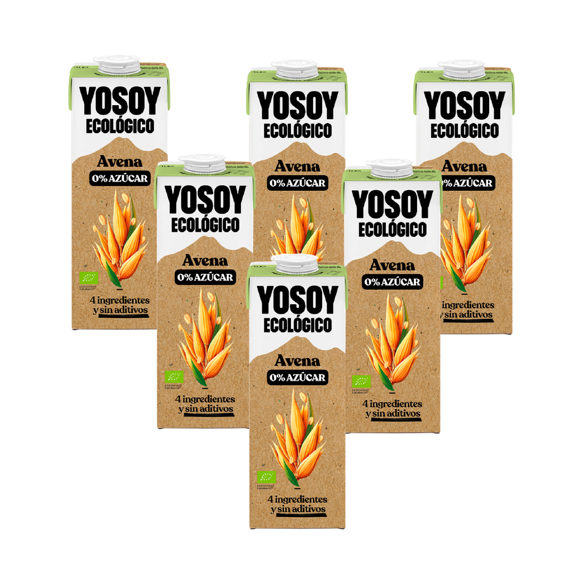 Pack 6 uds Bebida de Avena 0% Azúcares Yosoy ECO 1 L