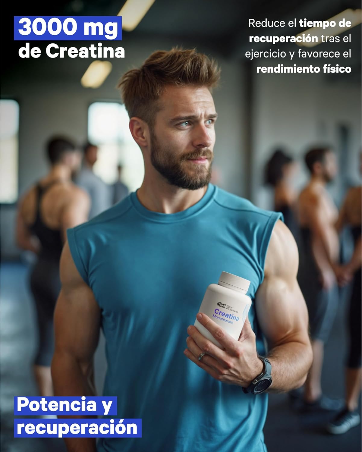 Creatina Monohidratada Rendimiento Deportivo Y Mental Nutribrain 400 Comprimidos_1