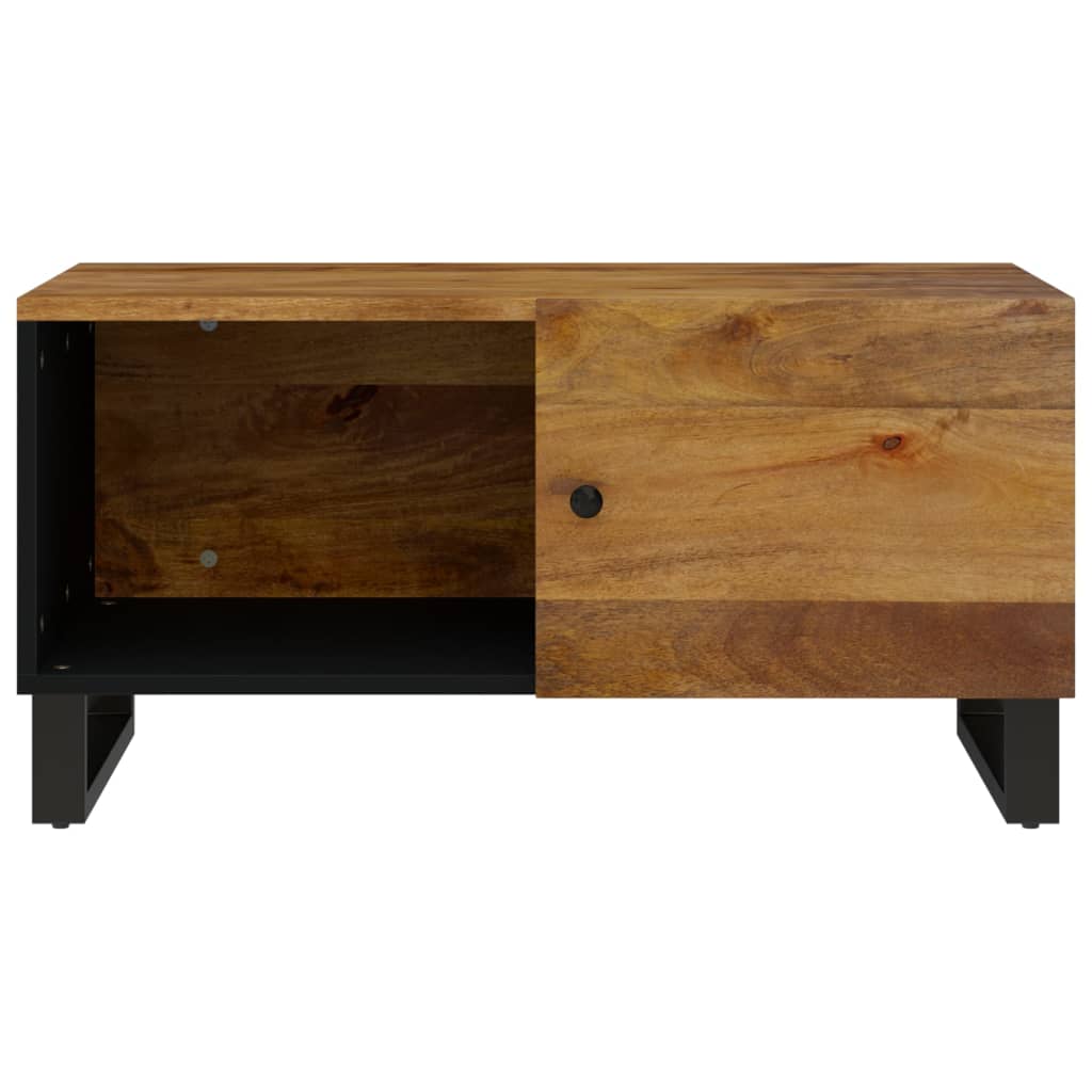 Mesa De Centro Madera Maciza Mango Y Contrachapada 80x50x40 Cm_2