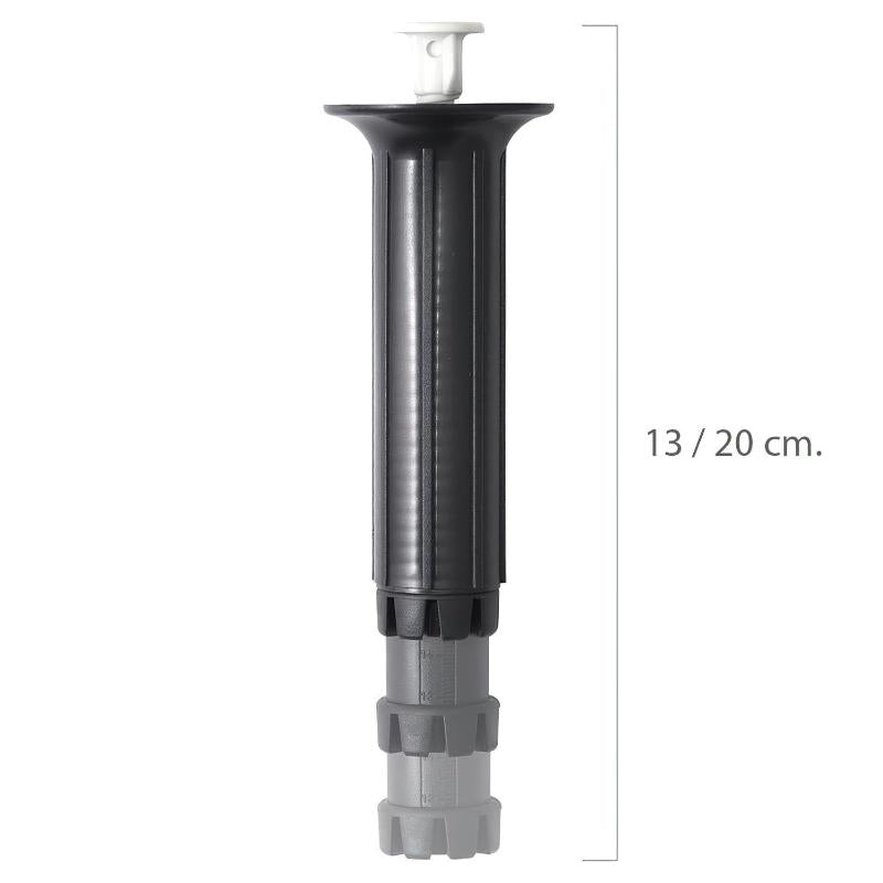 Pata Regulable Fija 13 / 20 Cm. Negro