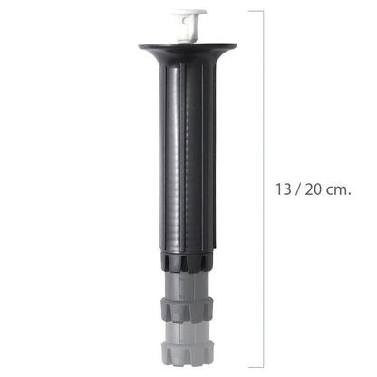 Pata Regulable Fija 13 / 20 Cm. Negro