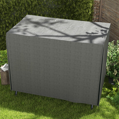 Outsunny Funda Balancín Jardín Con 2 Cremalleras 205x124x164 Cm Gris Oscuro_3