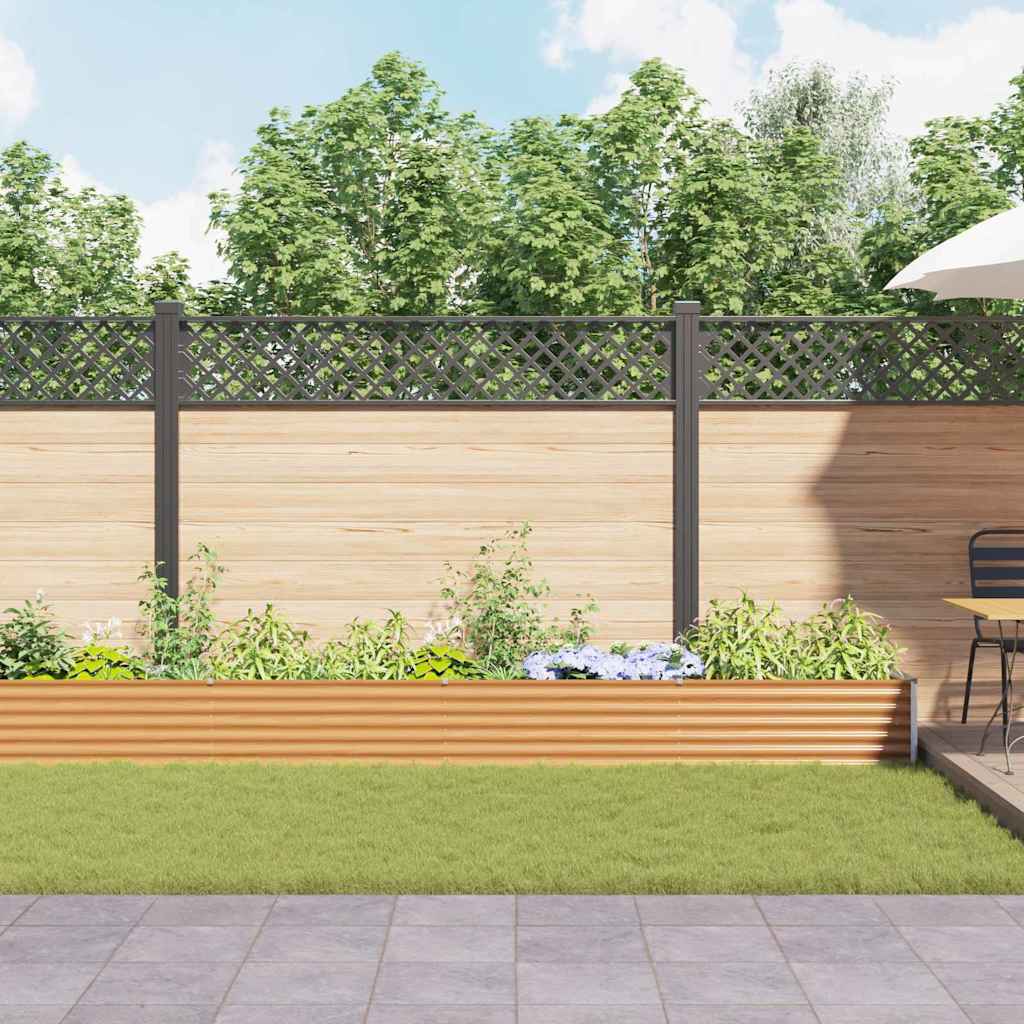 Arriate Elevado Marrón Claro 970 X 50 X 36 Cm Acero Galvanizado_3