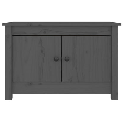 Armario Zapatero De Madera Maciza De Pino Gris 70x38x45,5 Cm / Vetonek_2