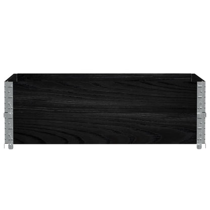 Jardinera De Madera Maciza De Pino Negra 120x80 Cm_2