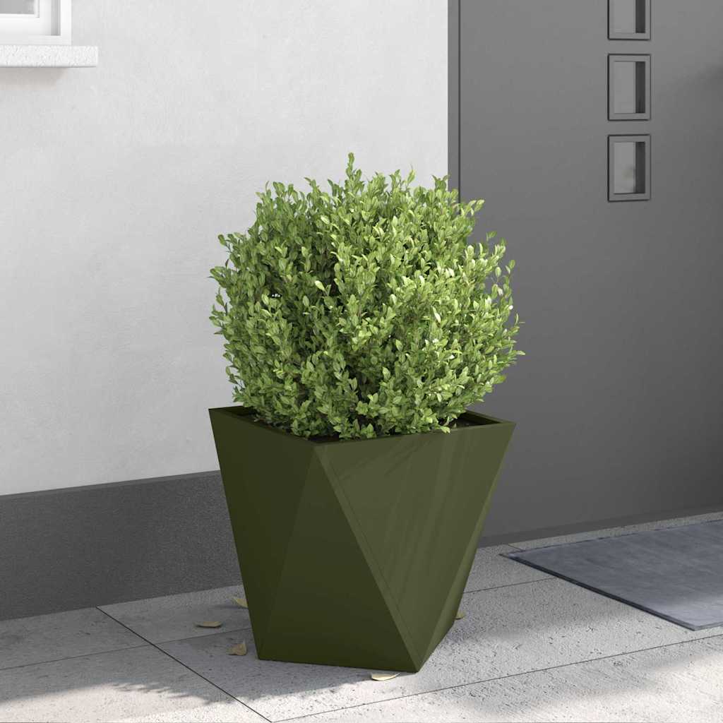 Jardinera Verde Oliva 40 X 40 X 40 Cm Acero_3