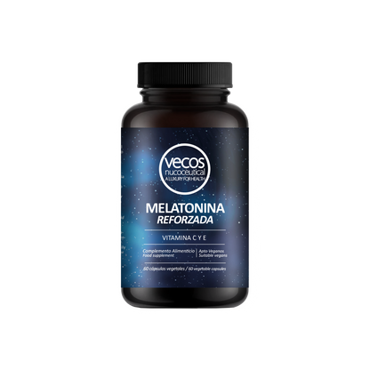 Melatonina Reforzada 1,9 mg VECOS (60 cápsulas) | Descanso profundo | Con Vitaminas C y E_0