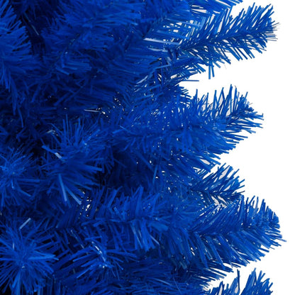 Vidaxl Árbol De Navidad Preiluminado Con Luces Y Soporte Azul 120 Cm_3