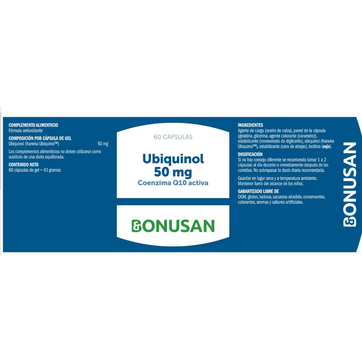 Bonusan Ubiquinol 50 mg 60 cápsulas