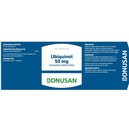 Bonusan Ubiquinol 50 mg 60 cápsulas