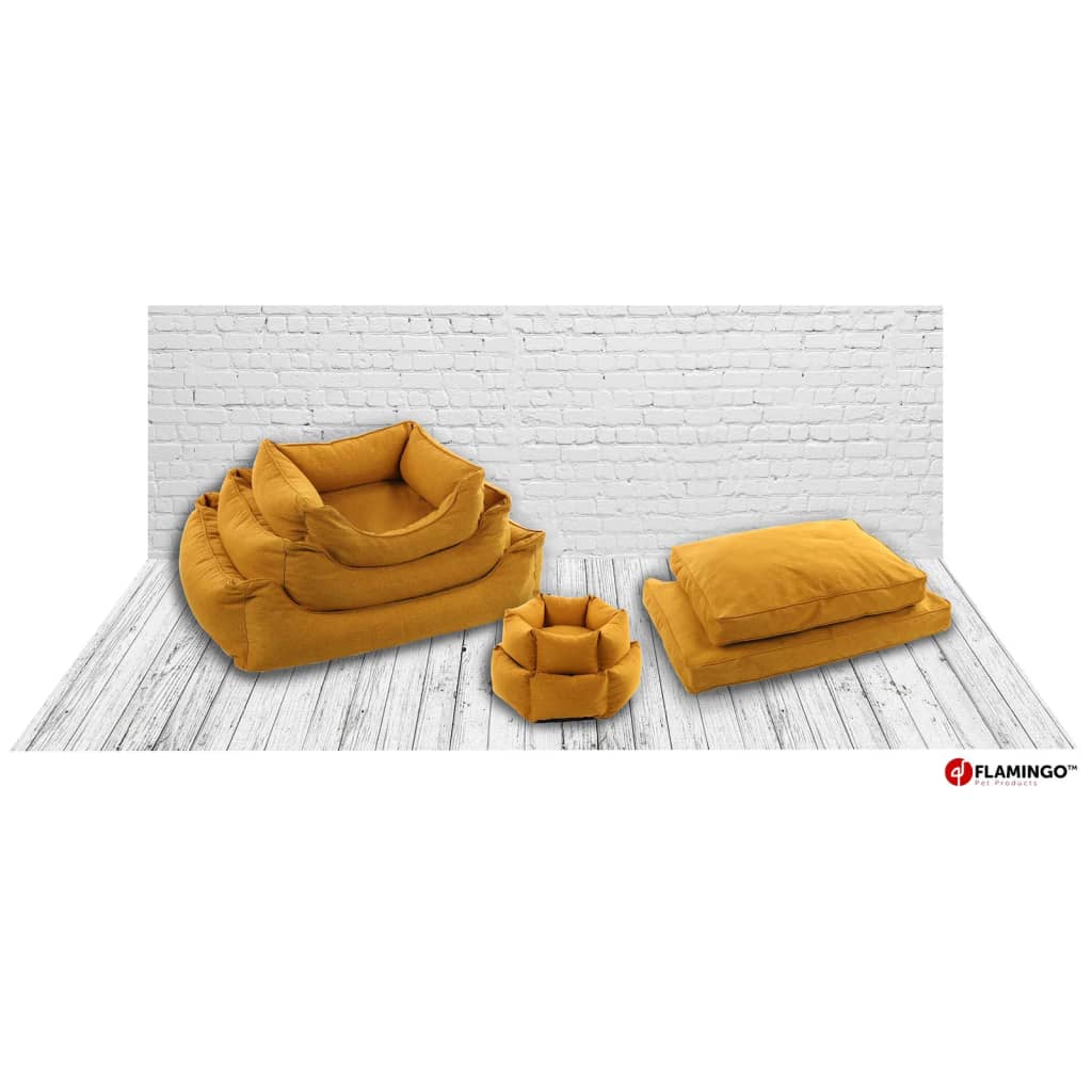 Flamingo Cama Para Perros Con Cremallera Ziva Hexagonal Ocre 60x20 Cm / Vetonek_2